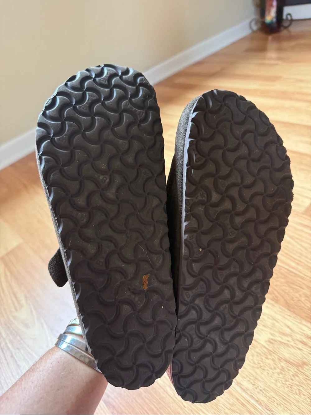 Birkenstock Dark Brown Suede Slip-On Clog with Buckle